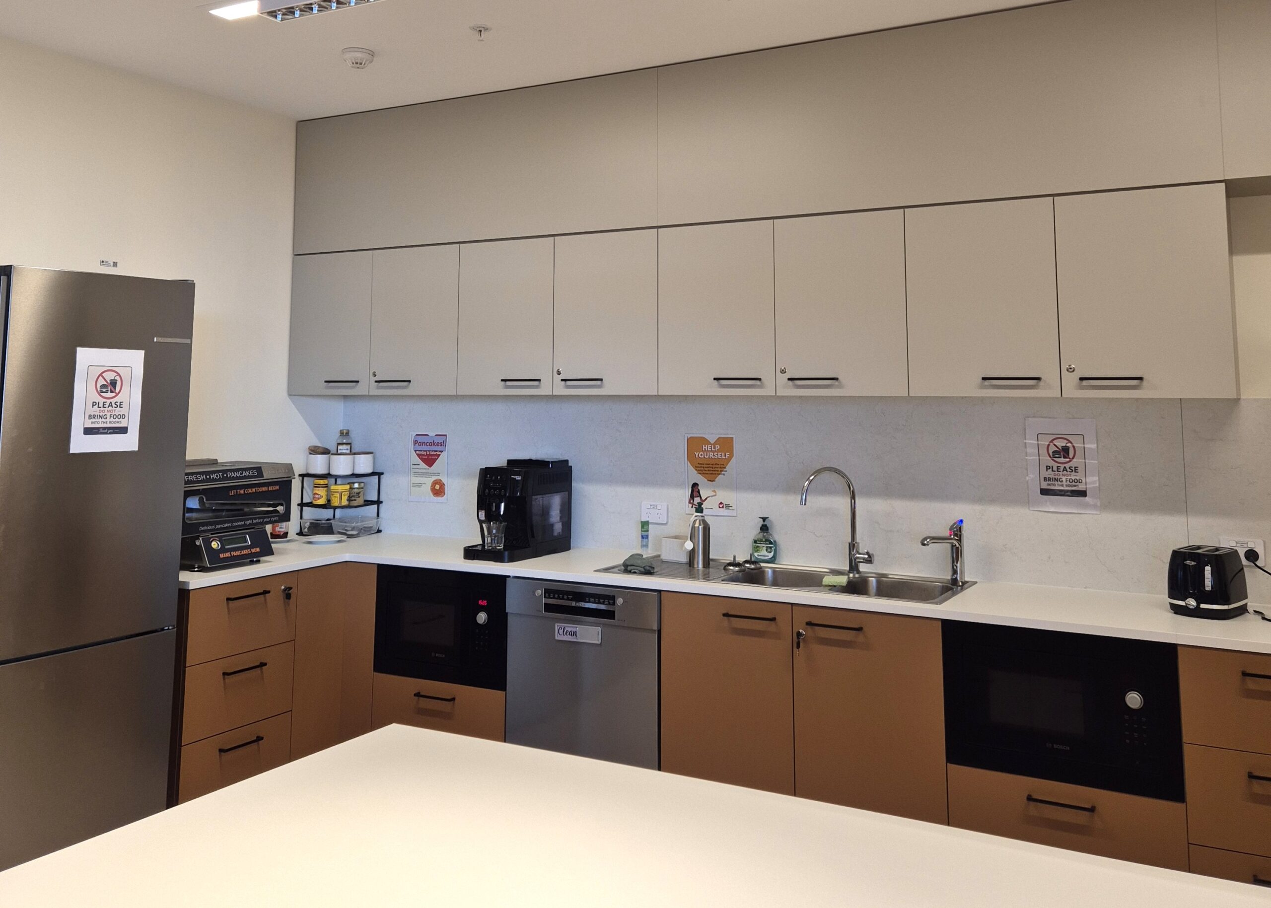 Full kitchen facilities at Ronald McDonald House Greater Western Sydney Family Accommodation, The Children's Hospital at Westmead