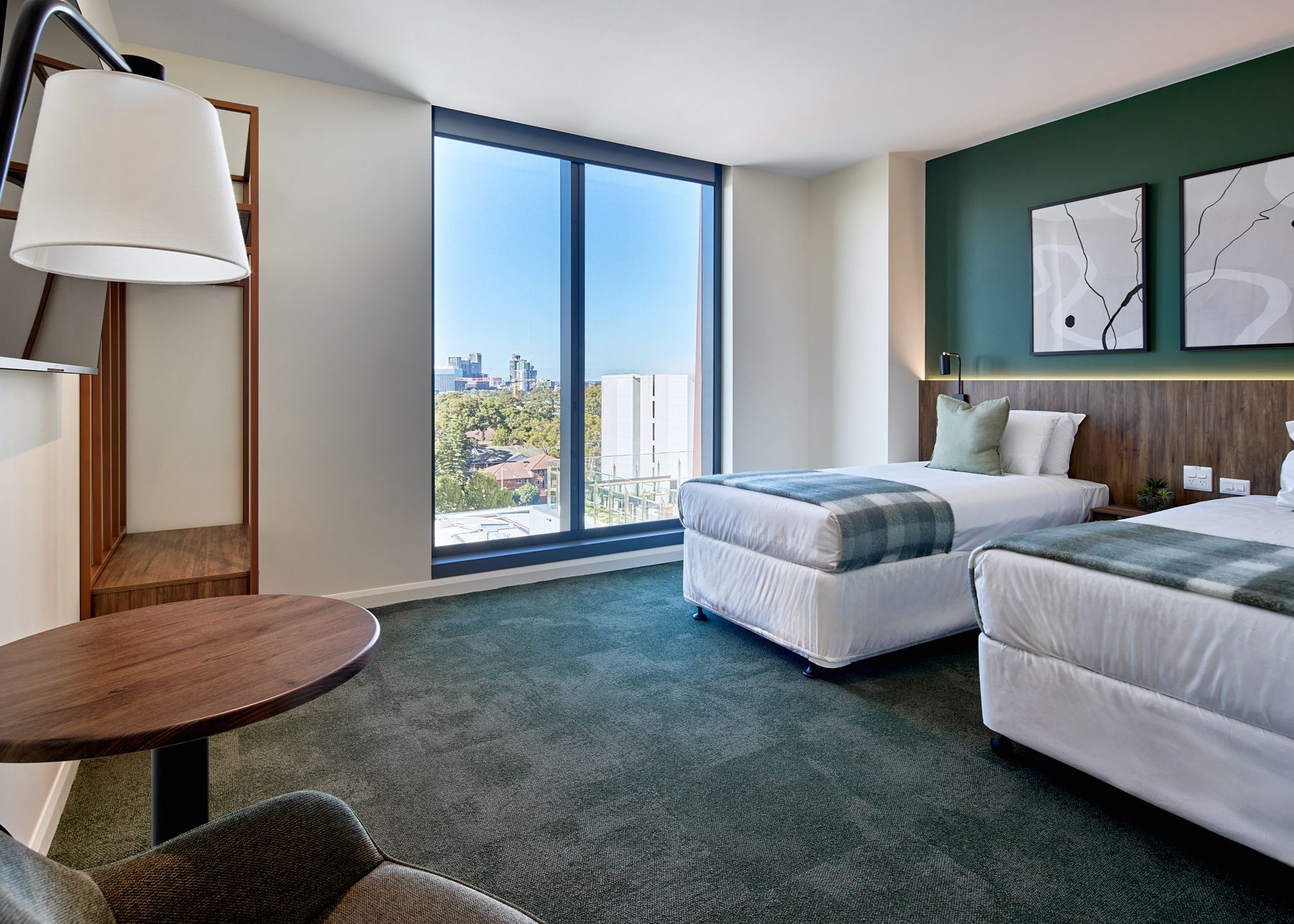 One of the 10 family rooms at Ronald McDonald House Greater Western Sydney Family Accommodation, The Children's Hospital at Westmead