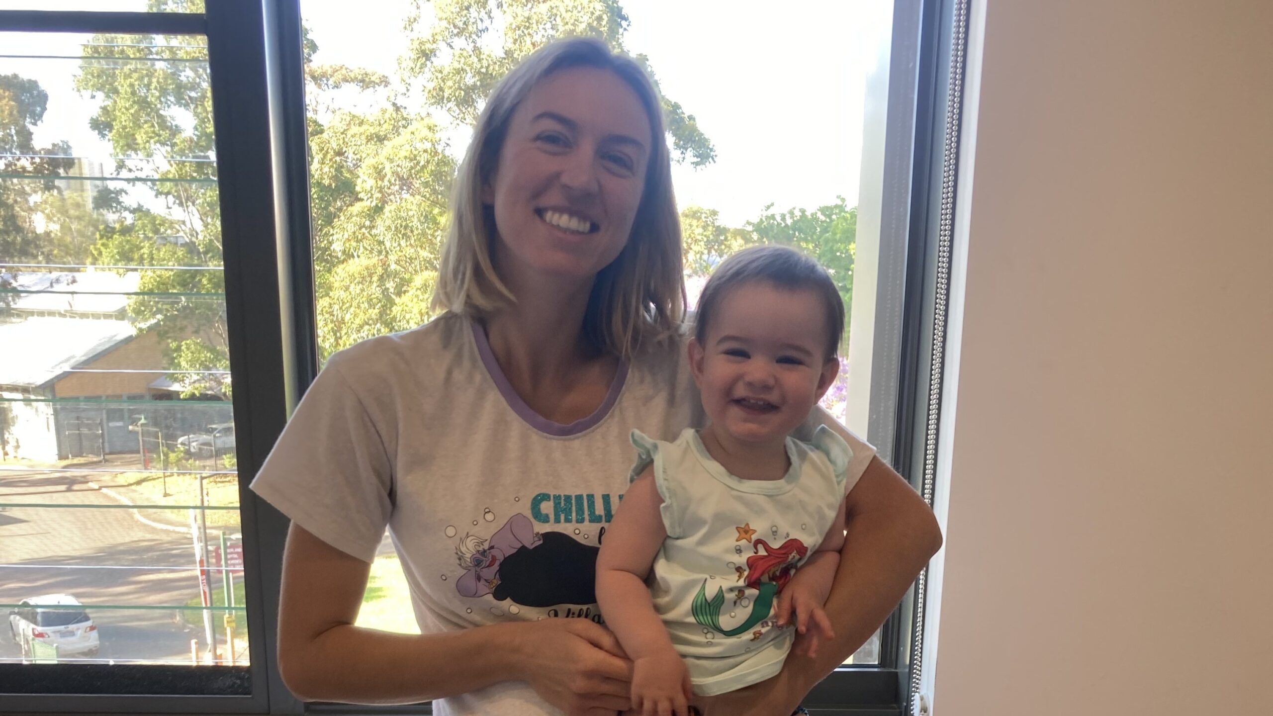 Mum and ill baby supported by Ronald McDonald House Greater Western Sydney