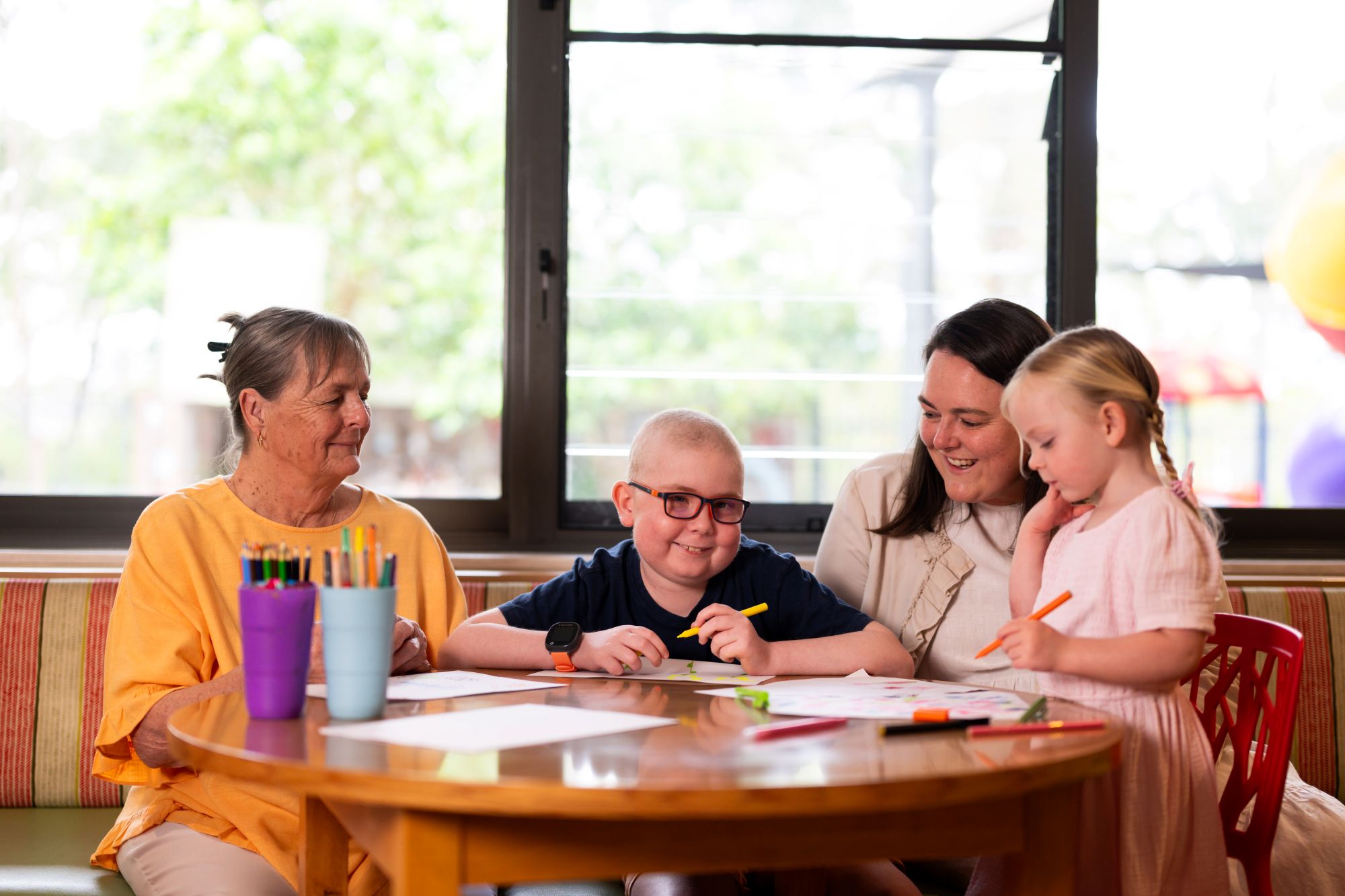Sick child and his family supported by Ronald McDonald House Greater Western Sydney