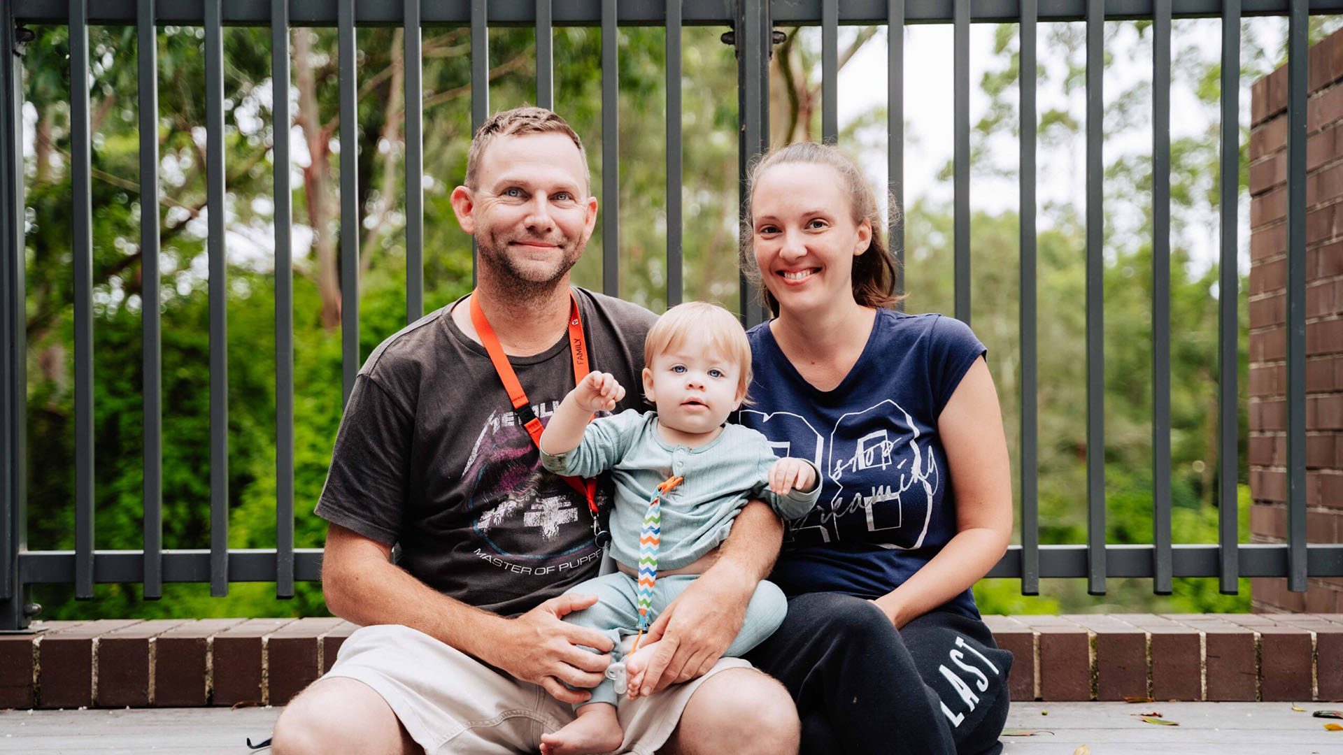 Family with a sick baby at Ronald McDonald House Greater Western Sydney Westmead