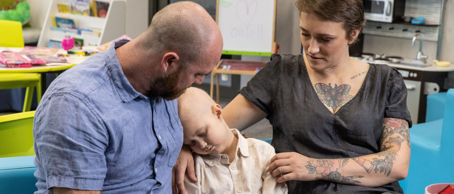 Family with a sick child supported by Ronald McDonald House Greater Western Sydney